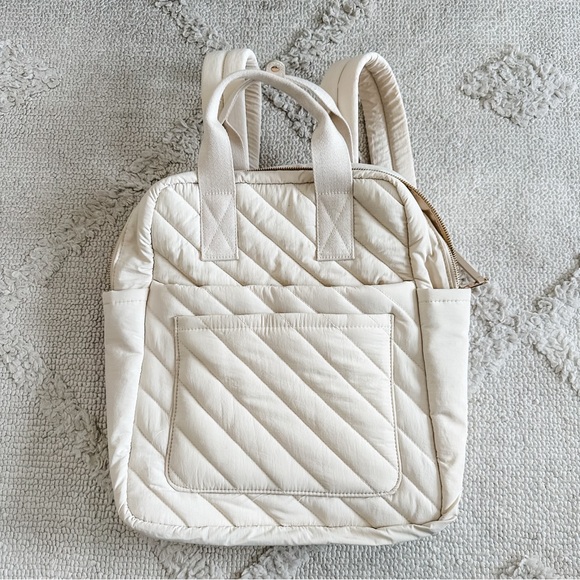 Universal Thread Handbags - Universal Thread Cream Quilted Square Backpack
